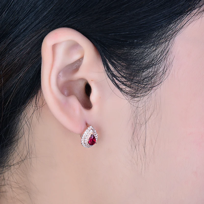 LOVERJEWELRY женские серьги Пуссеты Серьги ювелирные изделия натуральный красный