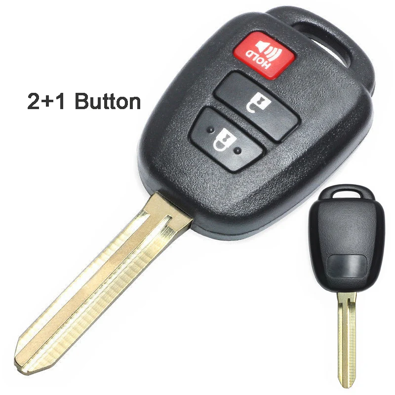 KEYECU FCC: Φ 314 3 МГц H чип замена 3/4 кнопочный дистанционный ключ TOY43 для Toyota Rav4