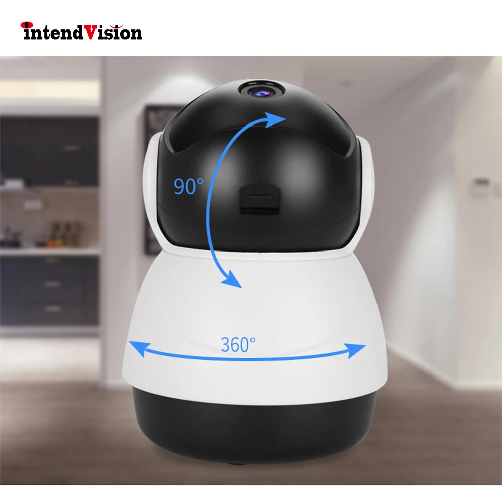 Intendvision 1080P Беспроводная PT камера двухсторонняя аудио 360/90 градусов