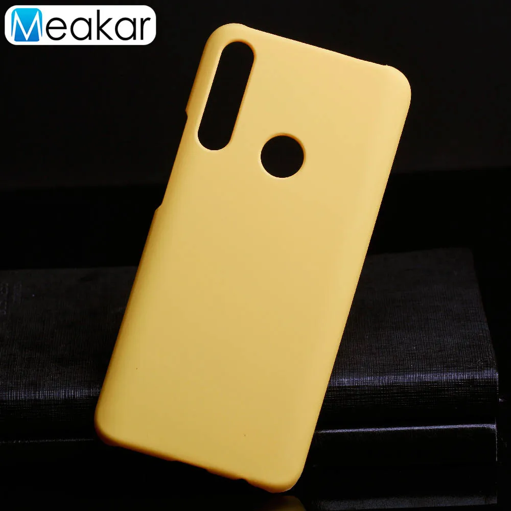 Матовый пластиковый чехол для huawei Y9 Prime чехол для huawei Y9 Prime P Smart Z чехол-лента на заднюю панель - Цвет: Yellow