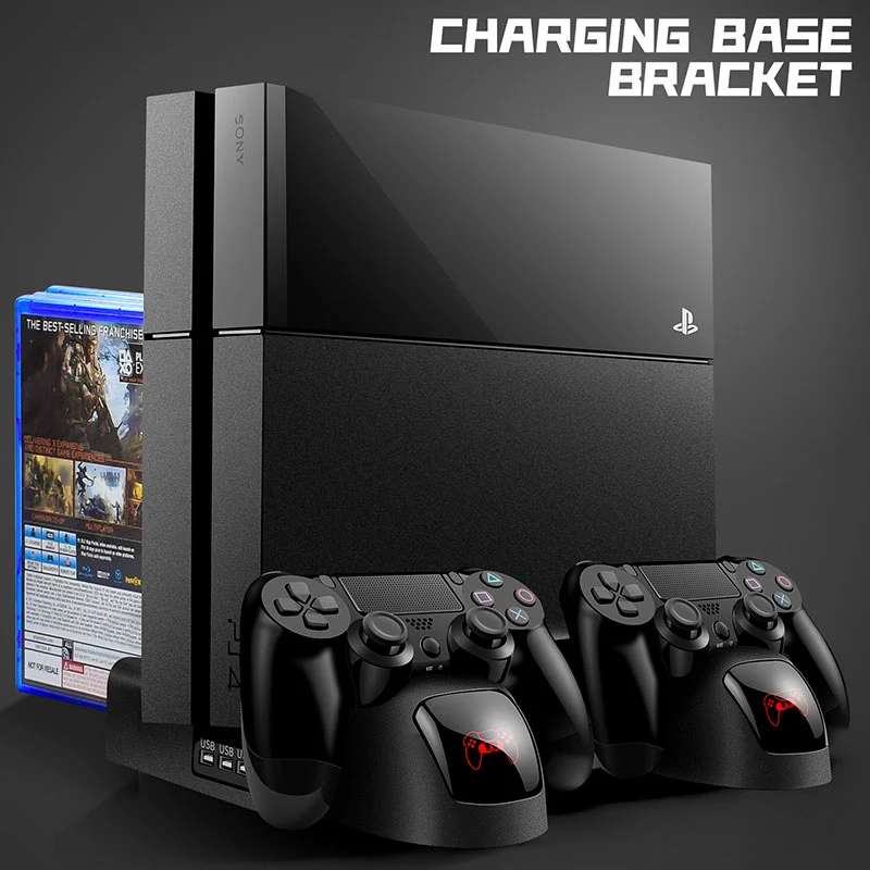 Multifunctional Fast Controller Charger Stand Vertical Cooling Console Holder Charging Station Dock For PS4/PS4 Slim/PS4 Pro