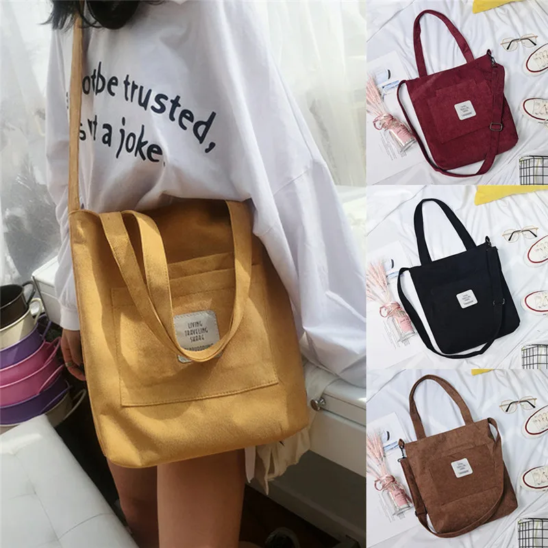 Women Harajuku Canvas Handbag Shoulder Bag Tote Ladies Purse Travel Messenger | Багаж и сумки