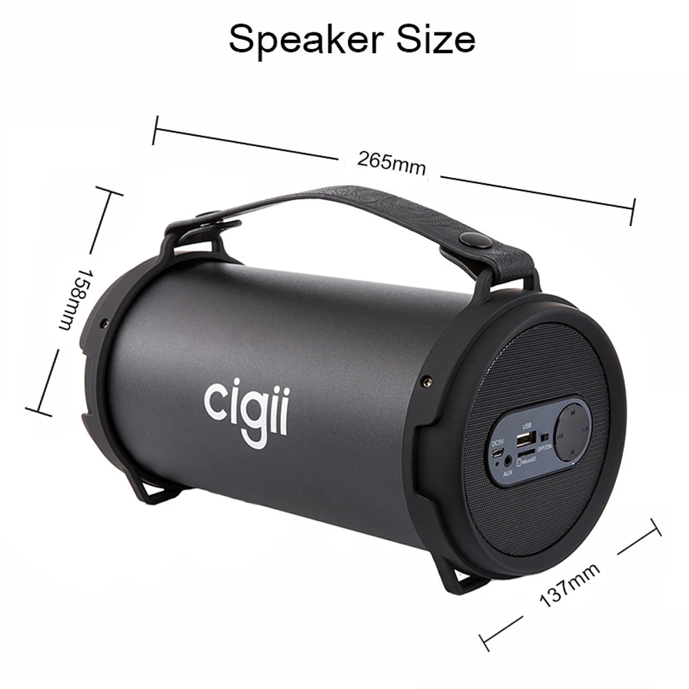 12 Вт большое питание для bluetooth-динамика сабвуфер беспроводной тяжелый бас стерео портативный динамик s музыкальный плеер Поддержка FM TF power bank