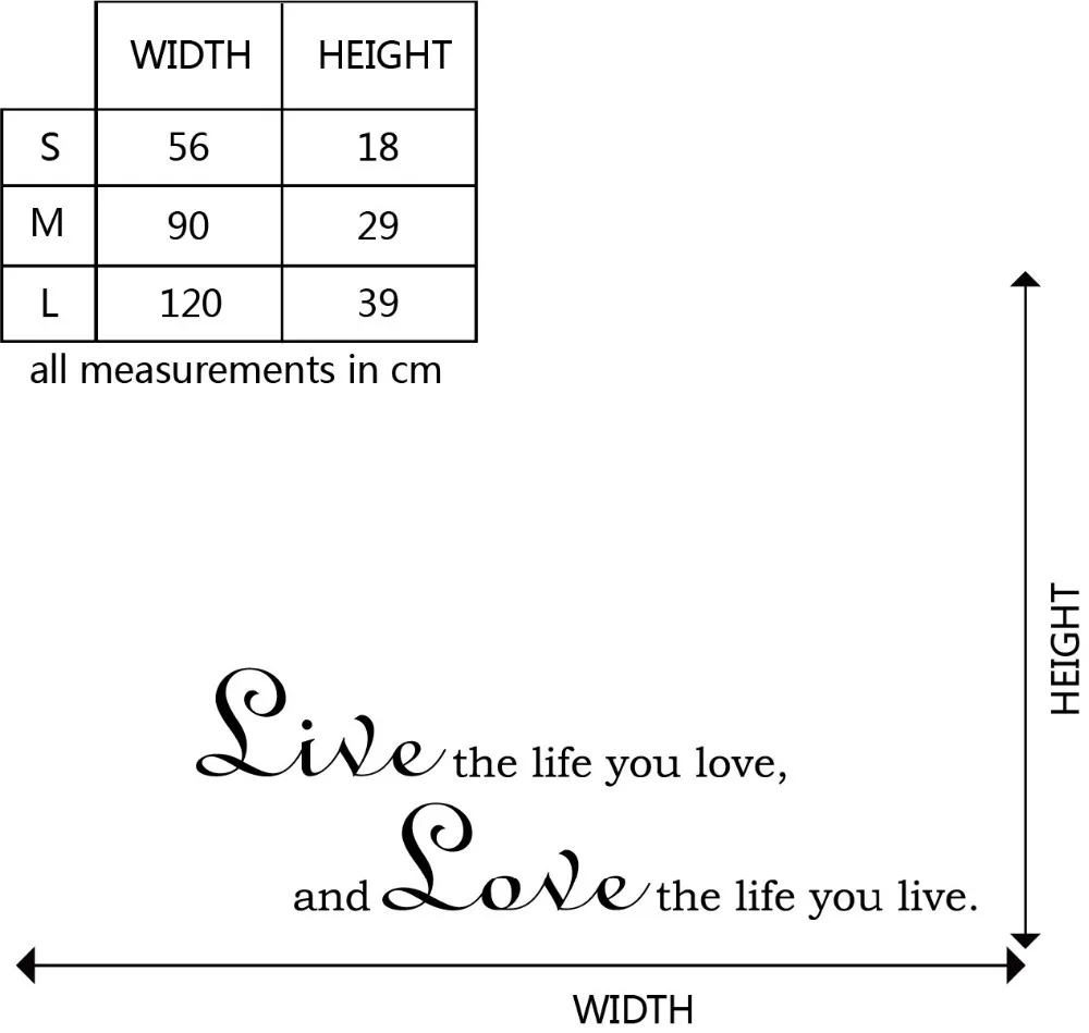 Мотивационная цитата из жизни Наклейка на стену живая жизнь которую вы любите