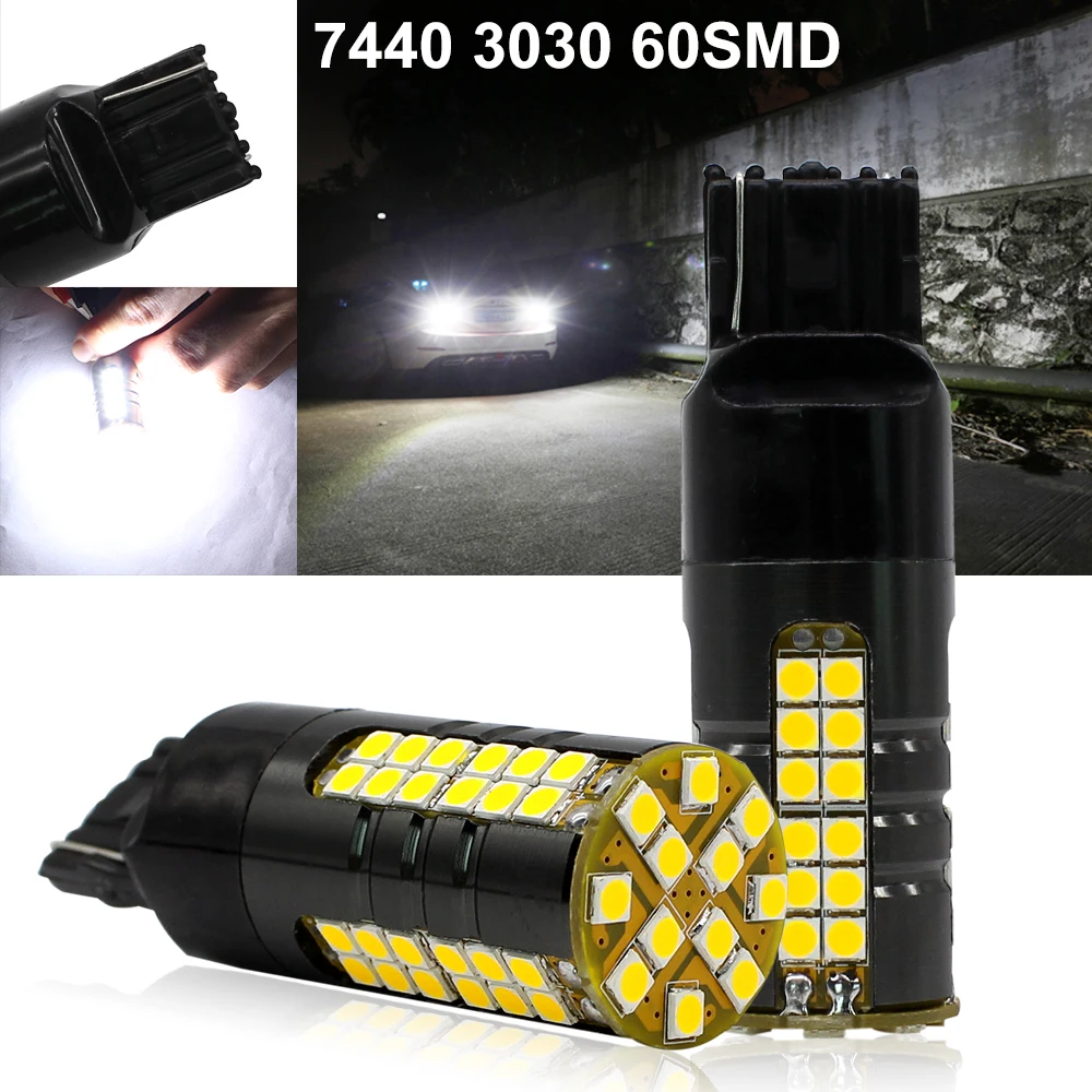 2 шт. Автомобильные светодиодные лампы T20 7440 60 SMD 12 В 7443|Сигнальная лампа| |