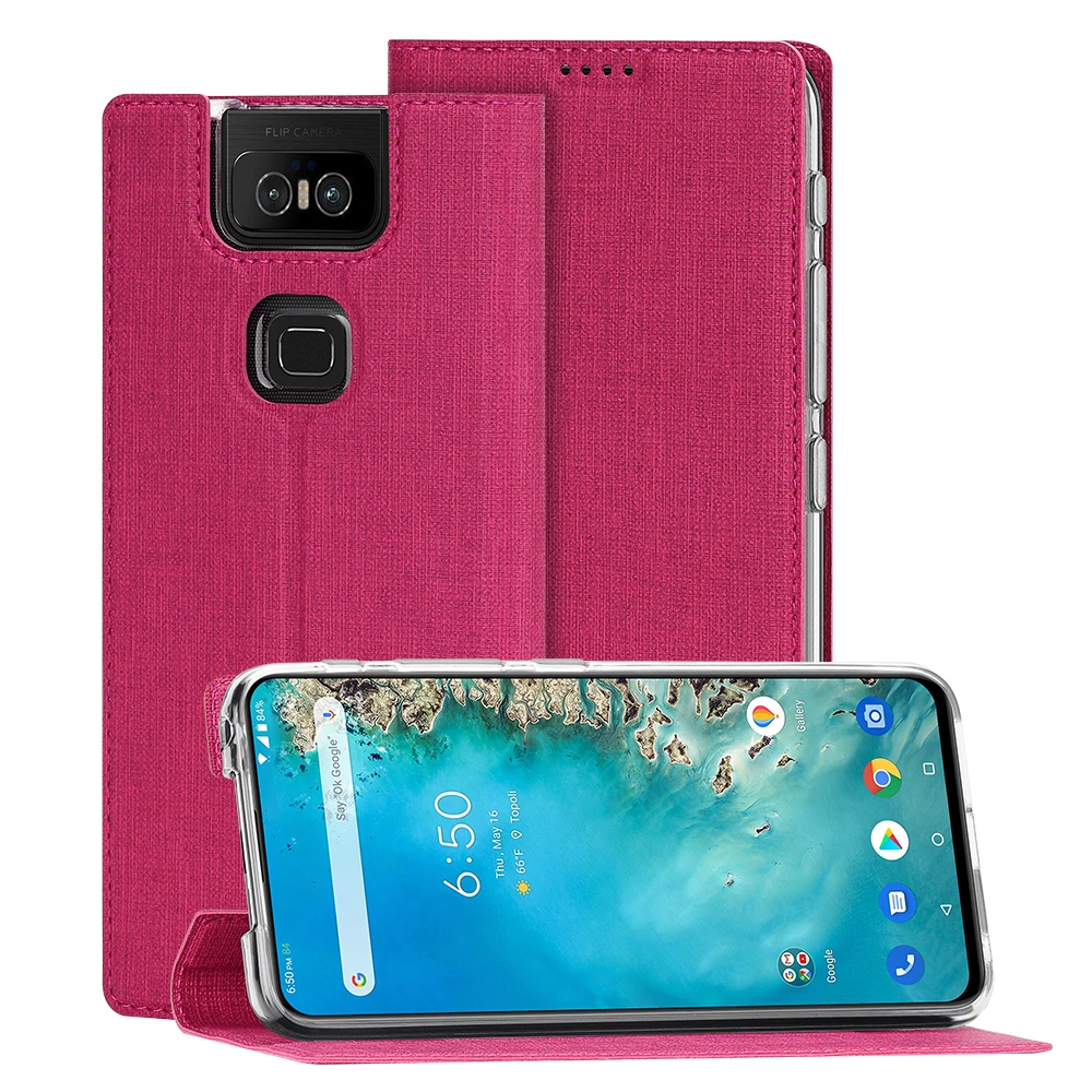 Защитный чехол для телефона для Asus Zenfone 6 ZS630KL, мягкий флип-чехол для телефона, элегантный кожаный многофункциональный чехол с подставкой