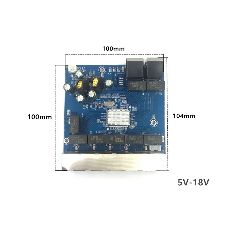Промышленный Ethernet коммутатор модуль 5/6/8 портов unmanager 10/100/1000 Мбит/с OEM авто