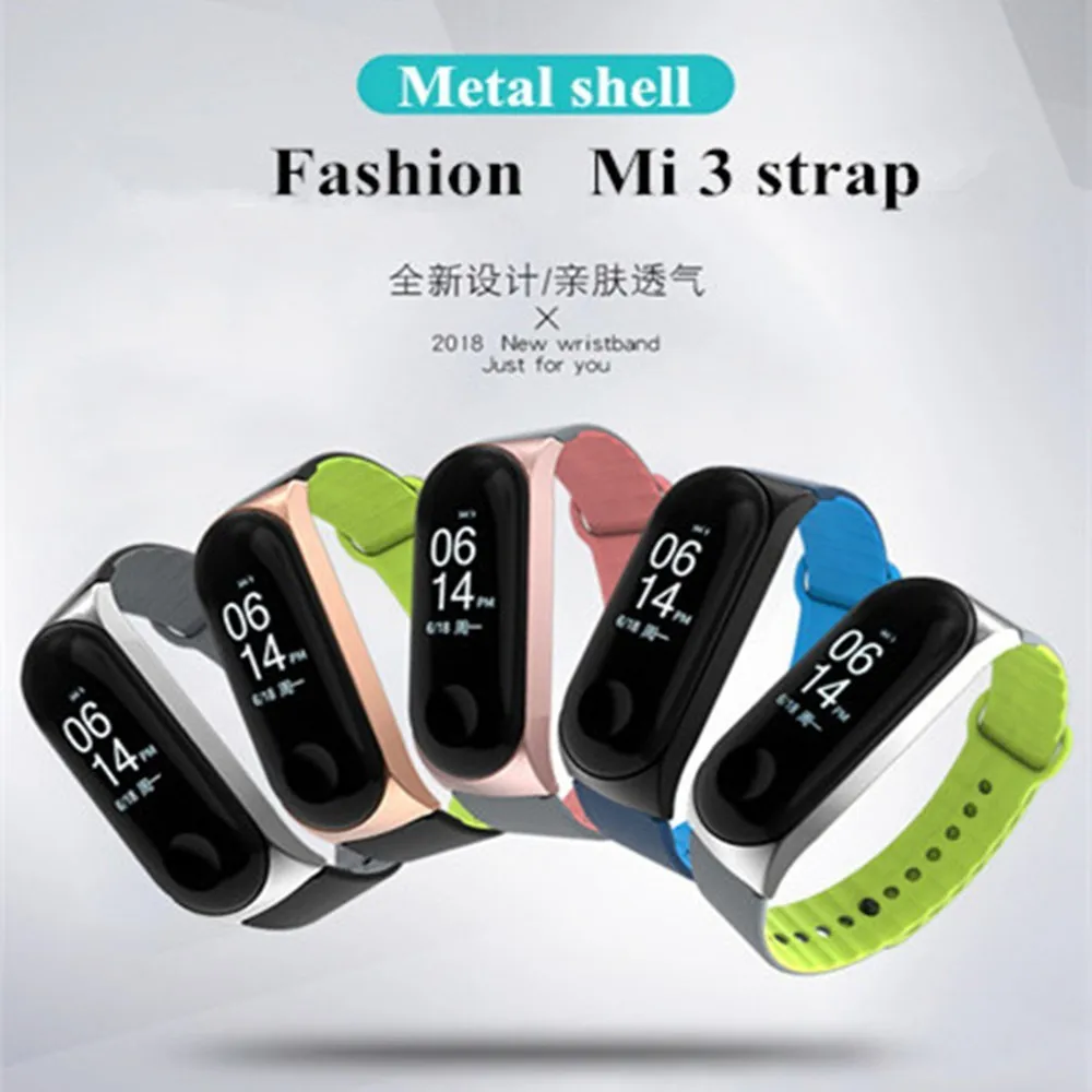 Браслет для xiaomi mi Band 3 спортивный ремешок часы силиконовый mi band 3 ремешок аксессуары браслет для xiaomi mi band 3 ремешок