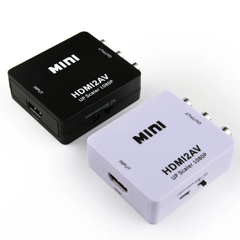 Мини HDMI К AV адаптер Поддержка аудио и видео (CVBS) к преобразователь RCA AV/CVSB L/R 1080P