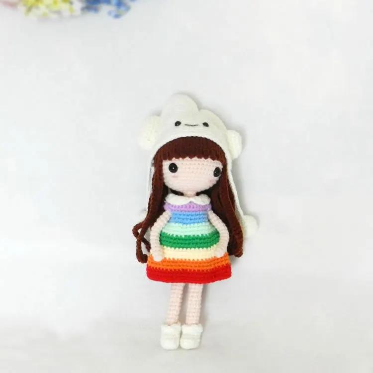 24*8 см кукла с одеждой амигуруми три комплекта одежды опционально ручной вязки
