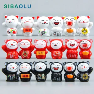 Миниатюрная фигурка кошки на удачу, сказочный сад, модель животного, мох, микропейзаж, домашний декор, аксессуары миниатюрное украшение для сада в виде Феи