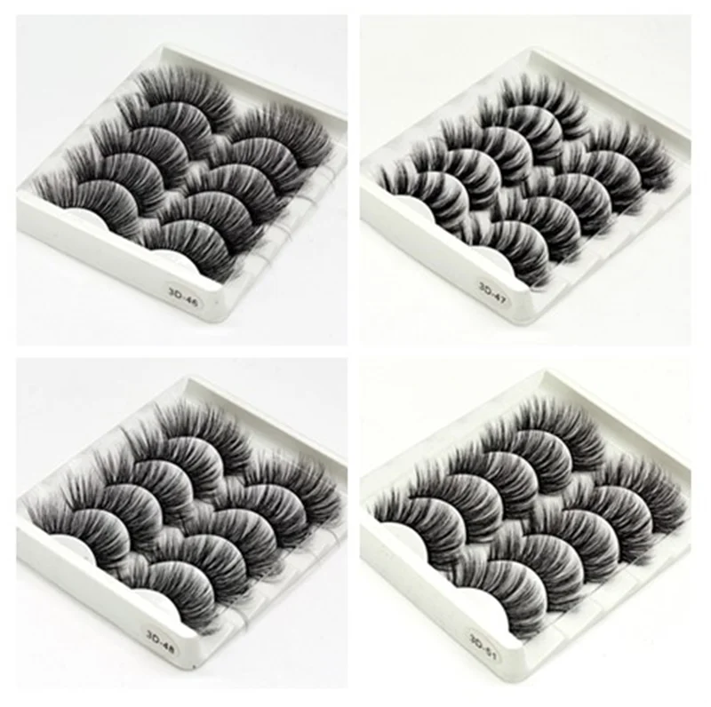 

2019 NEW 7 Styles 5 Pairs False Eyelashes Natural/Thick Long Eye Lashes Wispy Makeup Beauty Extension Tools