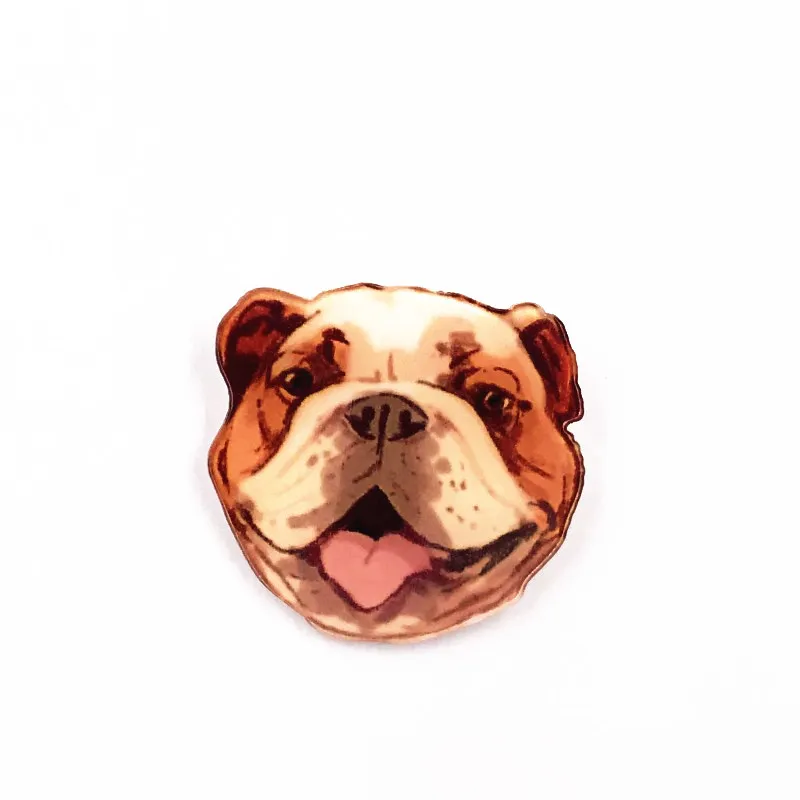 1Pcs Animal Dog Panda Cartoon Pins and Brooches for Women Men Lapel Pin Backpack Bags Badges Kids Gifts Custom Button Badges - Цвет: Медь