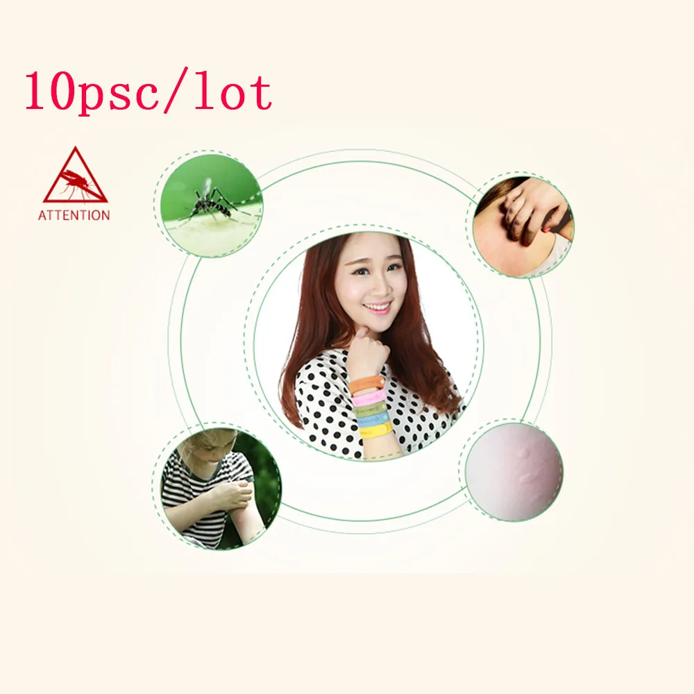 

10Pcs Bracelet Anti mosquito Insect Bugs Repellent Repeller Wrist Bands outdoor camping Bracers Mosquito repellent bracelet #30
