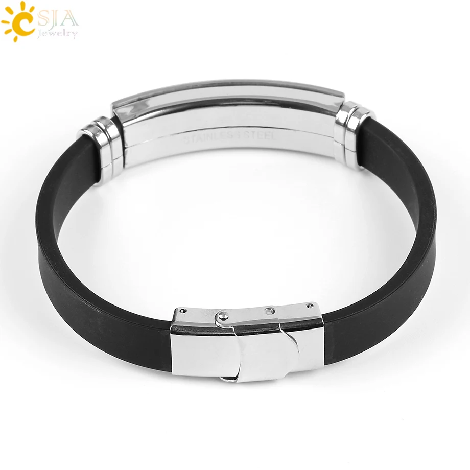 Силиконовые резиновые браслеты CSJA спортивные для женщин и мужчин браслет из