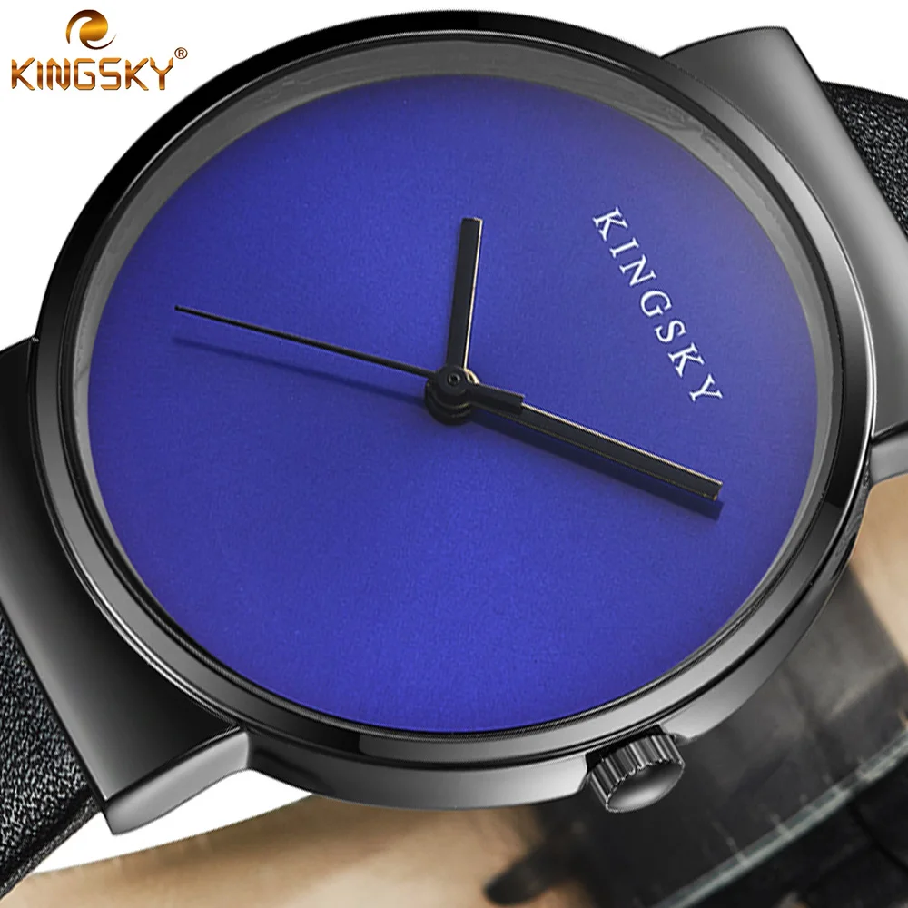 Элитный бренд Kingsky браслет часы Для женщин Мода Наручные кожаный ремешок