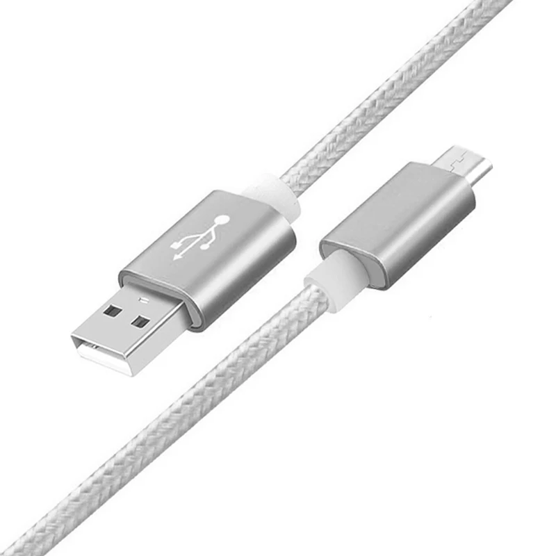 1 м Алюминий нейлоновый Micro USB кабель для синхронизации и быстрая Зарядное