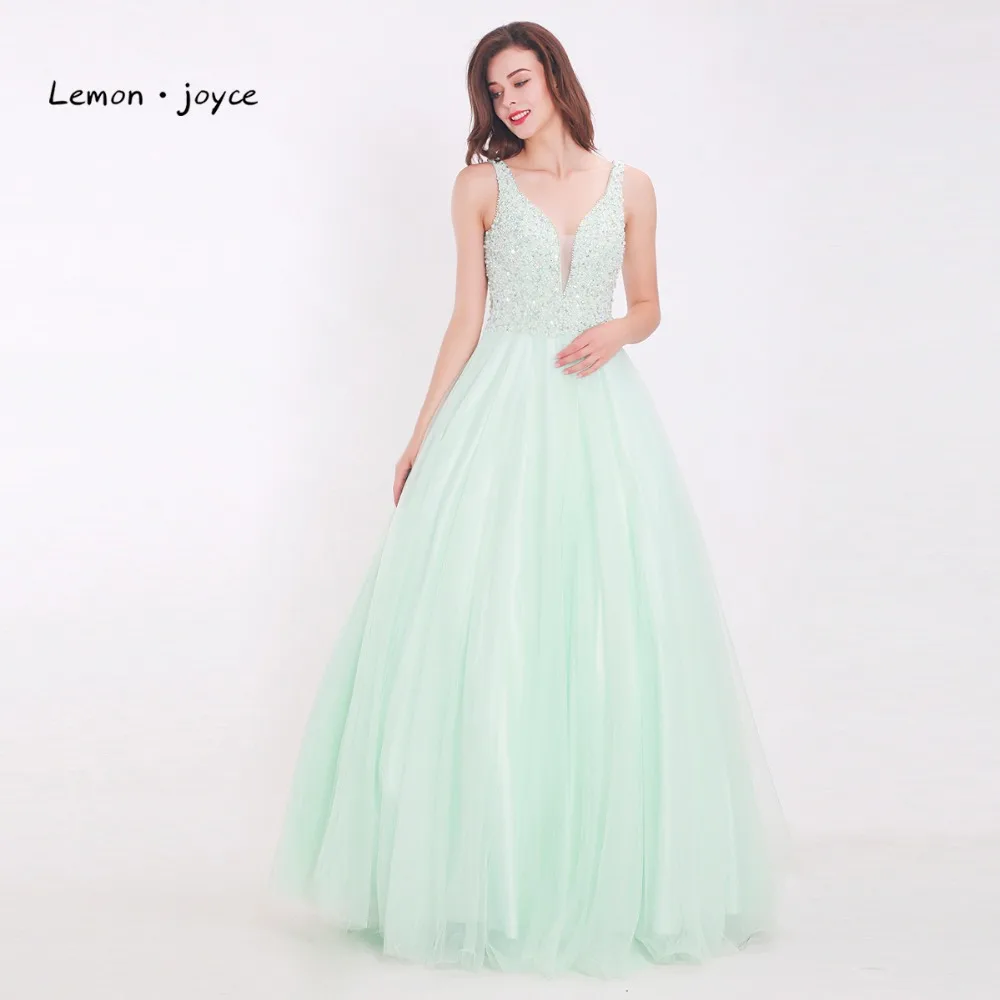 Lemon joyce Мятные платья для выпускного вечера 2020 Новое поступление сексуальные