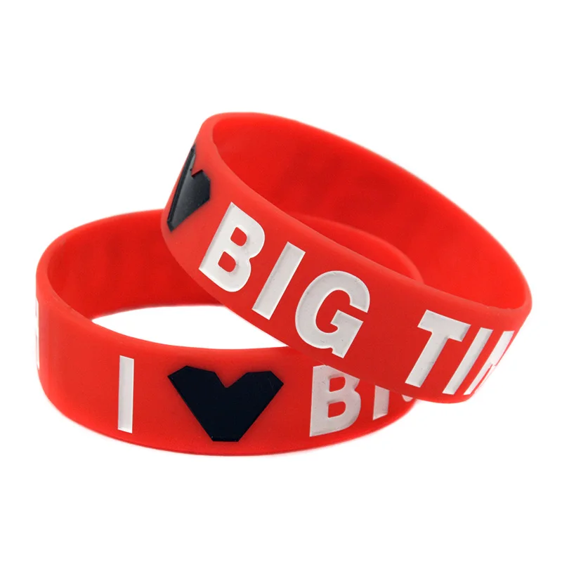 1 шт. силиконовый браслет с надписью I Love Big Time Rush шириной 3/4 дюйма для любителей