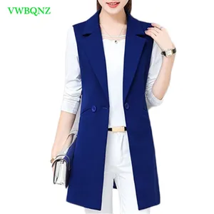 Жилет женский весенне-осенний, тонкий, длинный, с открытыми плечами, 3XL, A658, размера плюс