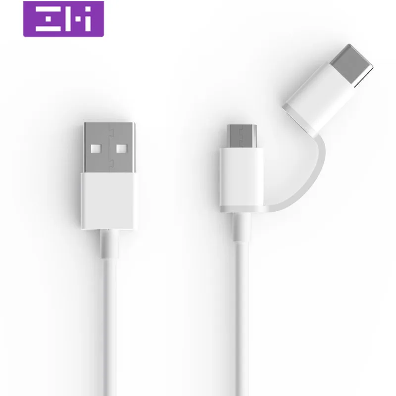 Оригинальный usb кабель 2 в 1 для xiaomi zmi micro type c Samsung huawei oneplus быстрая зарядка передачи