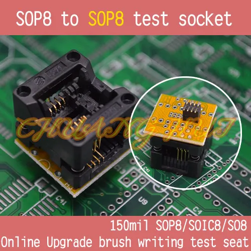 Гнездо тестового теста IC обнаружение 150 мил sop8 до сокет soic8/so8/sop8 онлайн обновление