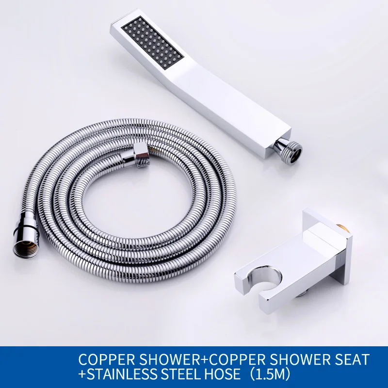 Shower Set Высокое Качество Латунный ручной набор для душа настенный Ручной латунь Насадки для душа из латуни держатель и шланг для воды экономичная Лейка для душа опрыскиватель - Цвет: Shower Set