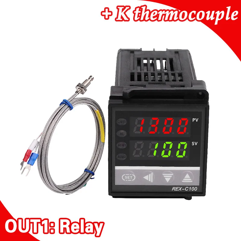 Controlador de Temperatura Tripla Digital Rkc com Sensor Termopar k Saída de Relé Instrumentos de temperatura
