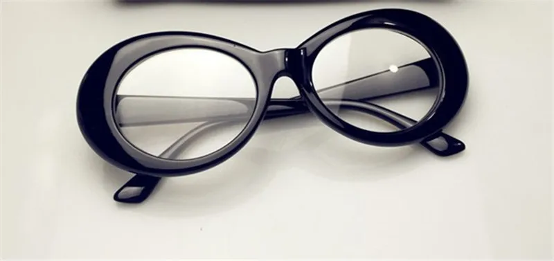 black clear Женские солнцезащитные очки с оправой, кошачий глаз, модные брендовые женские солнцезащитные очки, винтажные, негабаритные, Gafas Feminino NIRVANA Kurt Cobain - Цвет линз: black clear