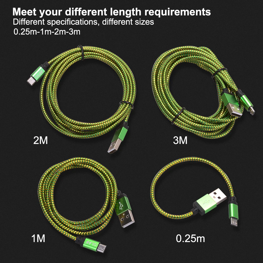 Олаф Micro USB кабель 1 м/2 м/3 м Плетеный USB кабель синхронизации данных для samsung S7 Xiaomi huawei LG htc быстрая зарядка Microusb Кабели для телефонов