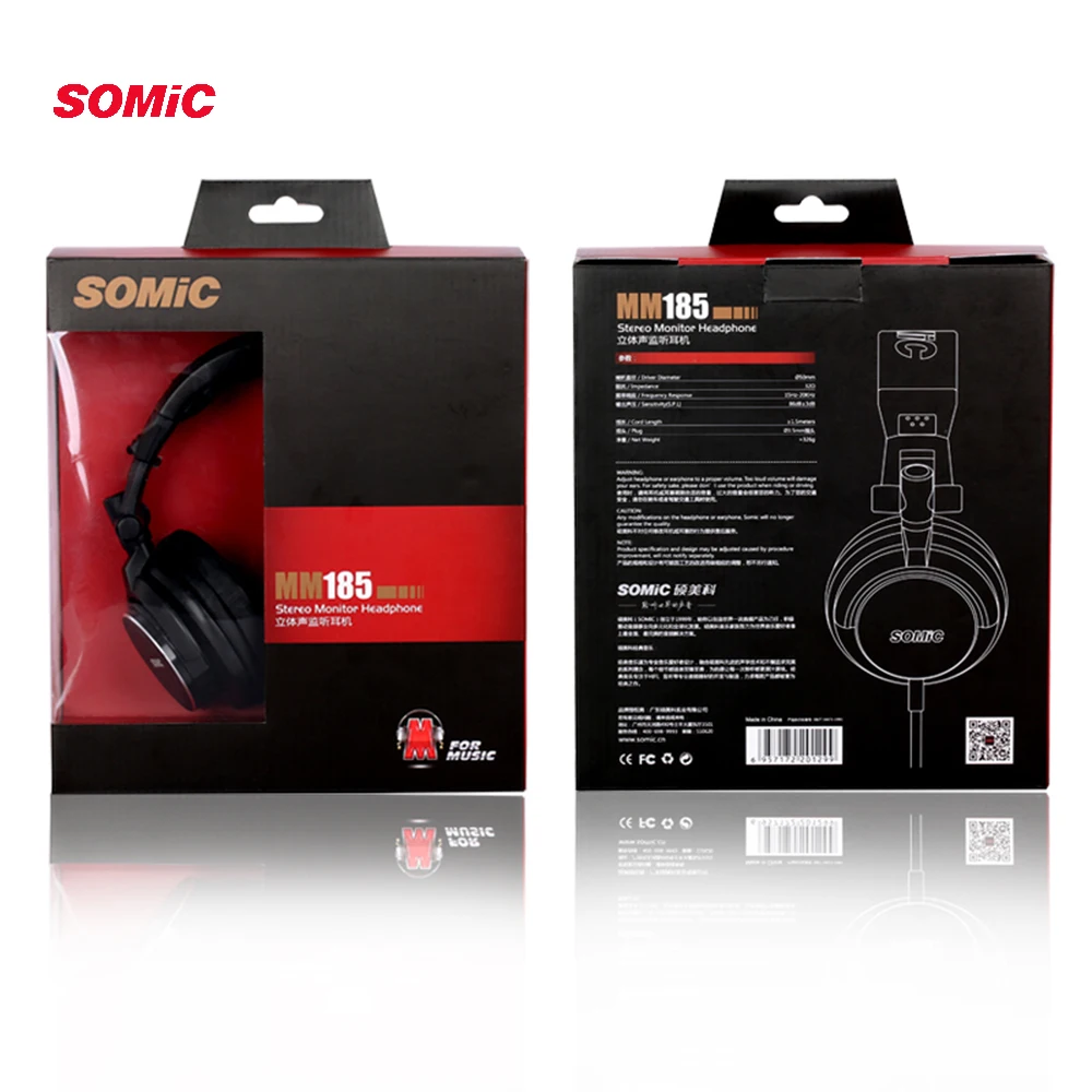 SOMIC MM185 DJ deep bass headphones HIFI earphone 3.5mm plug music headset for computer PC phone mp3 | Электроника