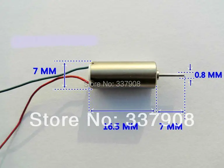 2pair/lot 7*16 MM High Magnetic Coreless Motor 4.2V/55000RPM + Propellers For Remote Control Aircraft/quadcopters Tail | Обустройство