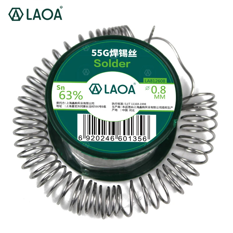 LAOA Solder Wire 63% Tin Content 0.8mm Wick Rosin Core Lead Wires Welding Flux | Инструменты