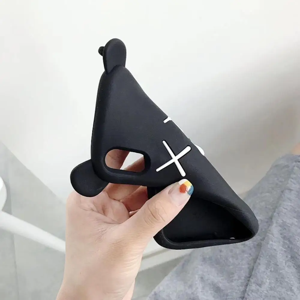 Мягкий силиконовый 3D чехол с милым медведем из мультфильма для iPhone 6 6s X XR Xs 11 Pro Max 7