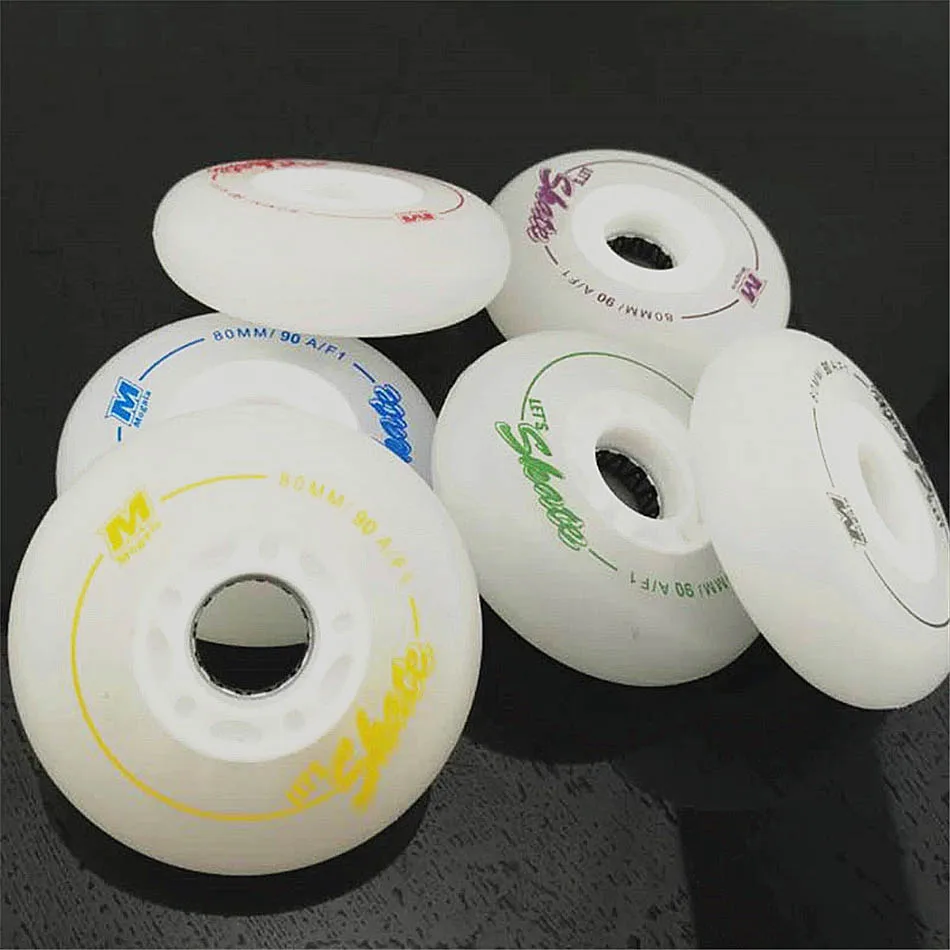 Ролики для роликов светодиодные мигающие ролики роликовых коньков 90A 72/76/80 мм