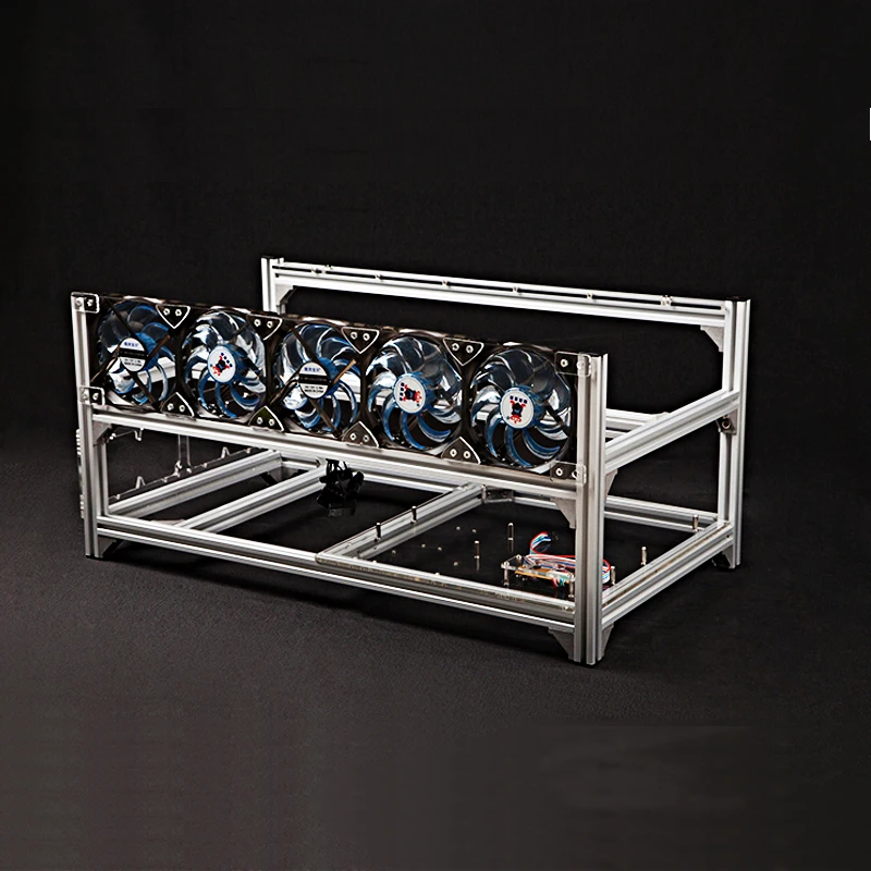 ПК компьютер добыча Чехол для 6 GPU Шасси рамка поддержка GTX 1080 ti 1070 1060 1050 P106