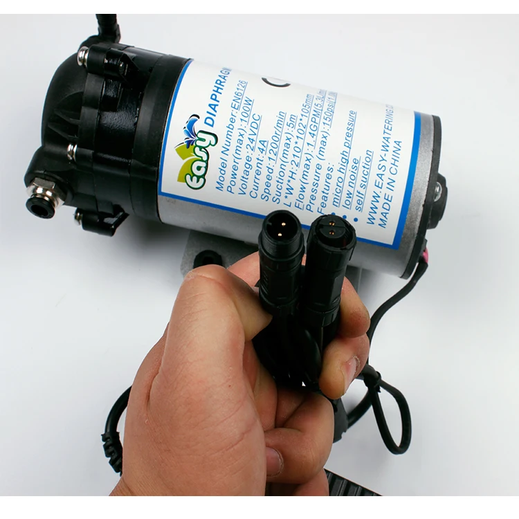 DC мембранный насос. 100W 24V водяной pump.150PSI. 5.3л/мин