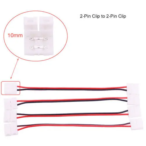 100 шт./лот 2Pin 4pin 8 мм 10 мм двойной разъем кабель провода 15 см для SMD 5050 3528 2835 5630 одного цвета RGB светодиодный полосы светильник лента