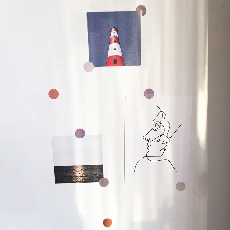 Morandi Dots Junk Journal Сделай Сам Скрапбукинг Ремесло фотоальбомы круглые настенные телефон уплотнительная этикетка наклейка Подарочная коробка наклейка s