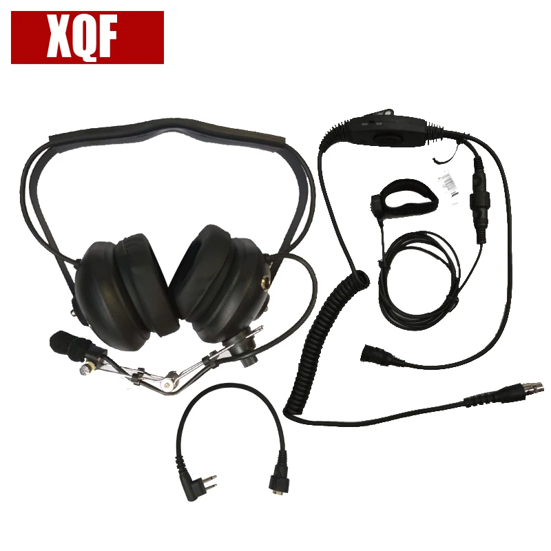 XQF H41 авиационная гарнитура VOX PTT наушники для Motorola 2 Pin Walkie Talkie EP450 GP2000 GP88 GP88S CP88