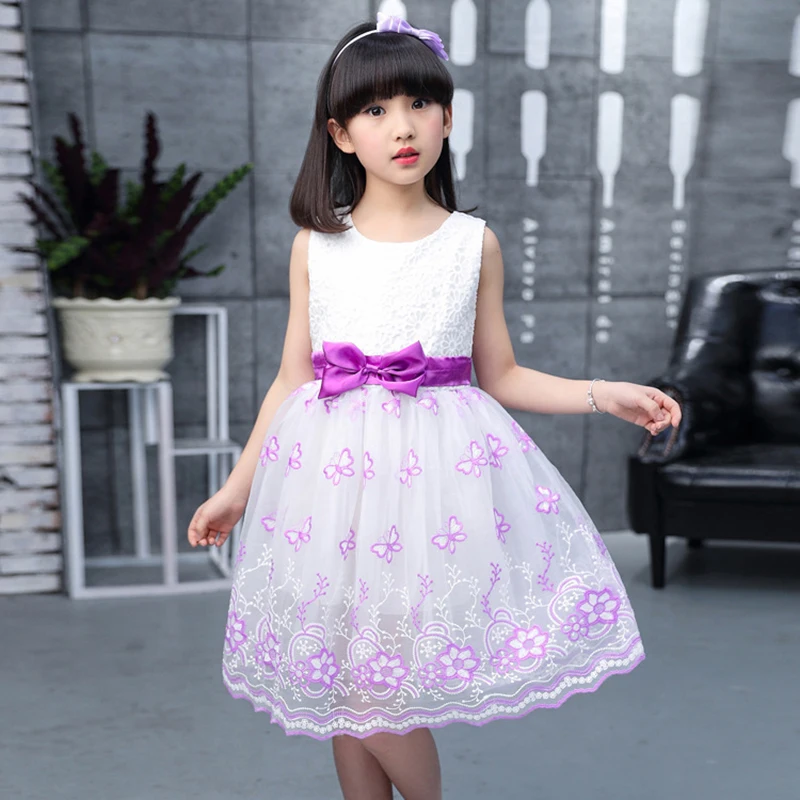 Принцессы Robes для Meninas цветы сарафан без рукавов официальная одежда