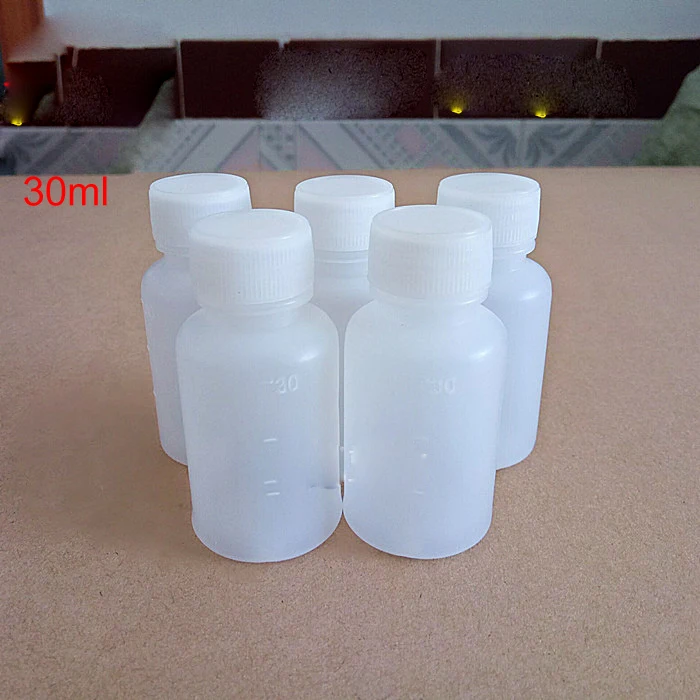 Пустые пластиковые бутылки с винтовой крышкой (100 шт./лот) объемом 30 мл маленькие