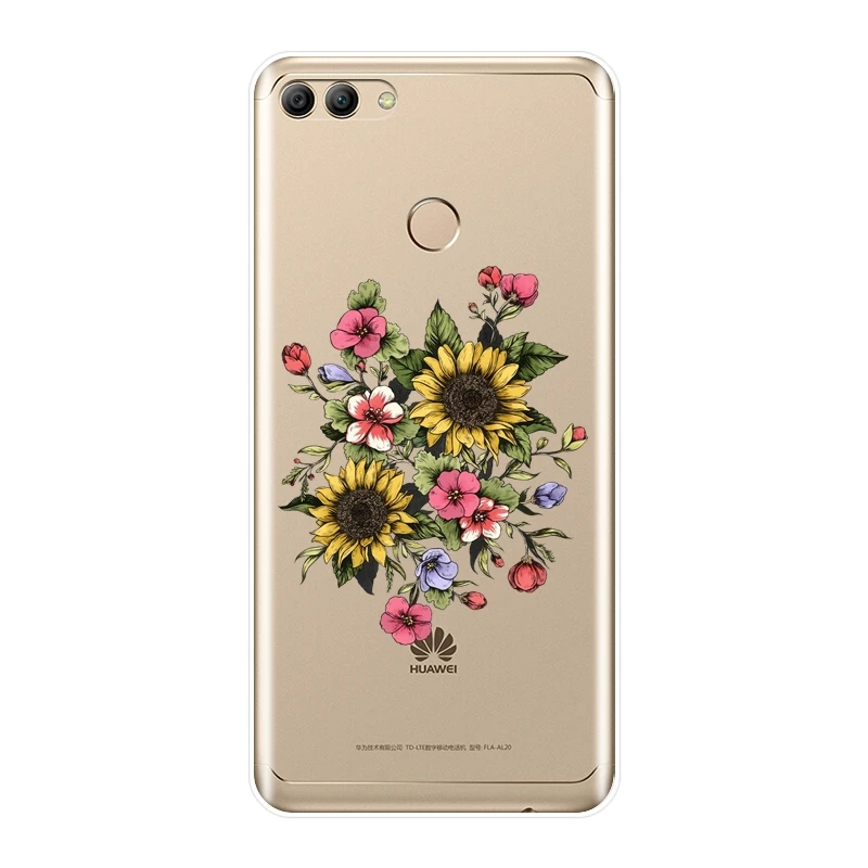 Для huawei Y3 Y5 Y6 II Y7 Pro Чехол для Телефона силиконовый Подсолнечник цветок мягкий