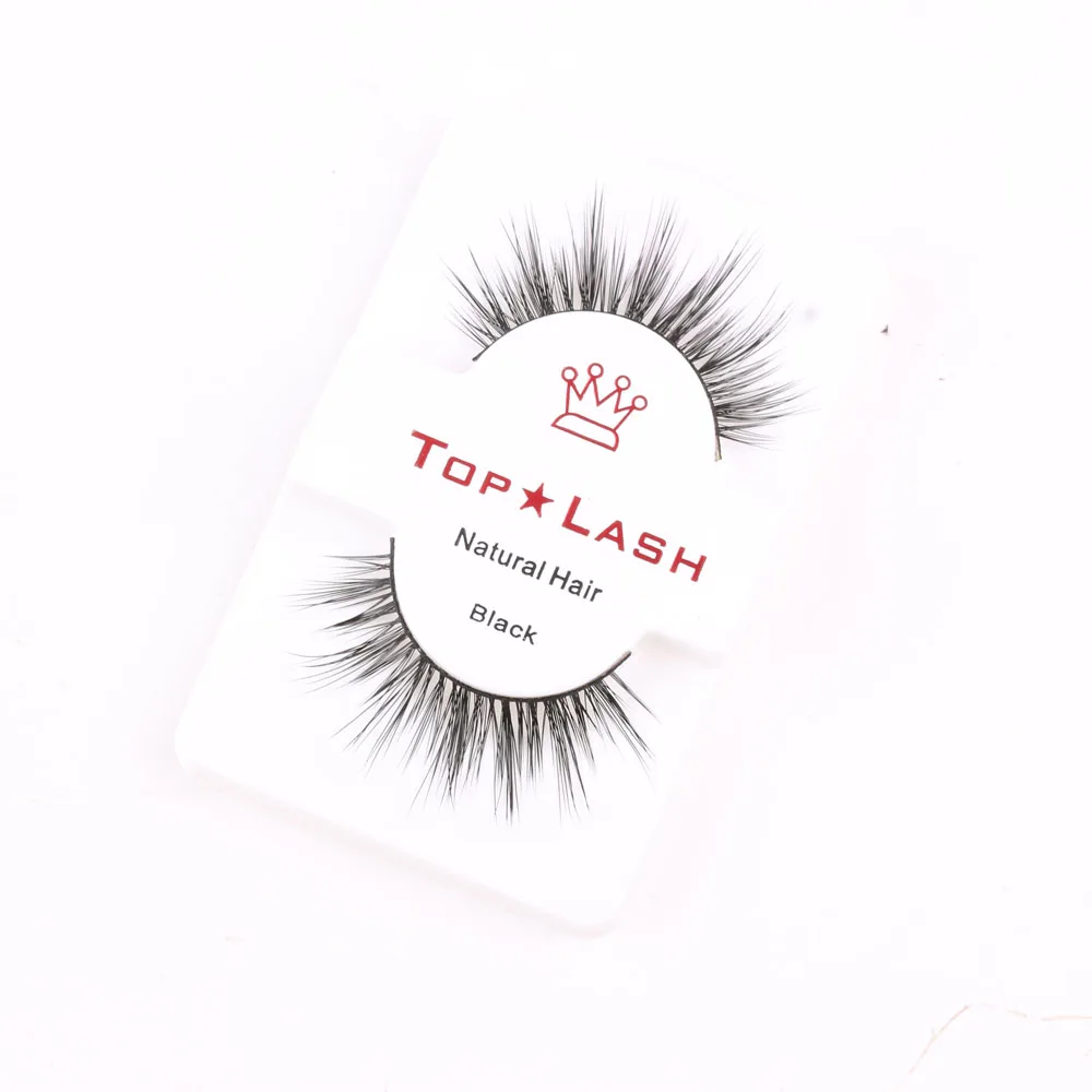 Накладные ресницы 1 пара черные 100% натуральные норковые для наращивания|eyelash