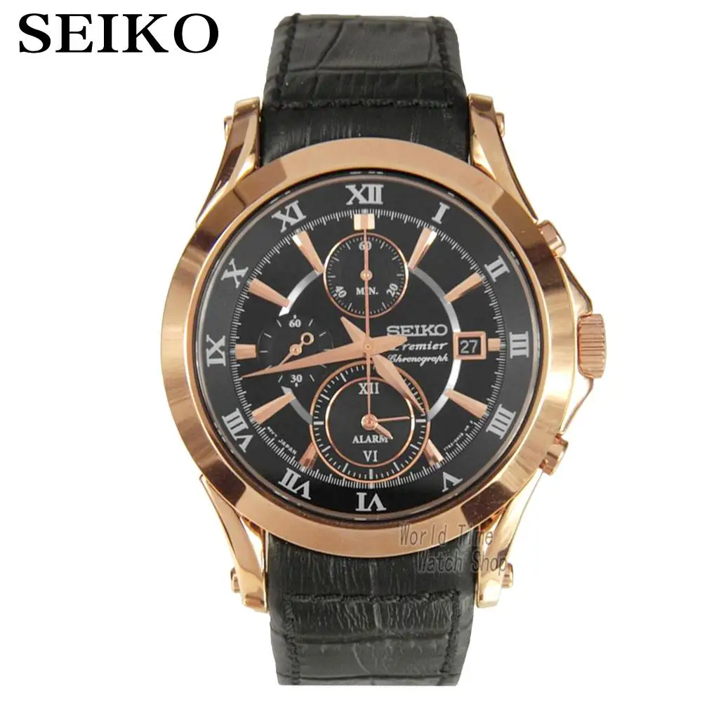 Часы seiko Premier серии сапфир кварцевый хронограф Для мужчин смотреть SNAF24P1|watch series|watch