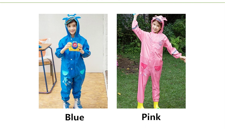 Для детей 3-8 лет, Детский водонепроницаемый комбинезон с рисунком, дождевик для мальчиков и девочек, дождевик, детский пончо, дождевик с капюшоном с изображением оленя
