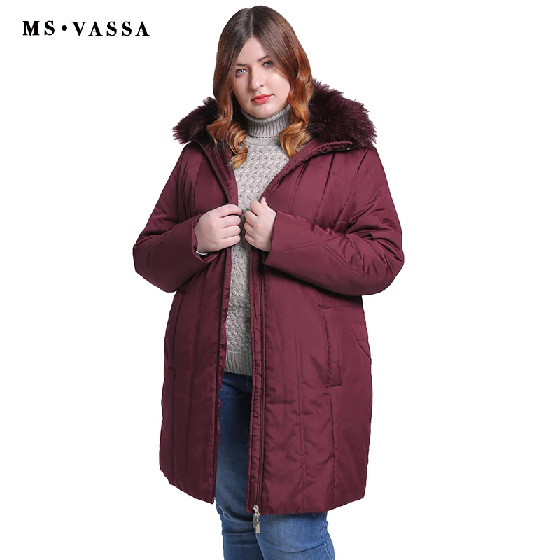 MS Vassa 2019 Новые Большие размеры женские парки 11XL зимняя женская стеганая куртка
