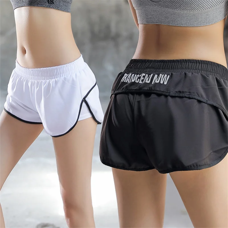 Новый Письмо Спортивные шорты Для женщин 2018 для тренажерного зала работает