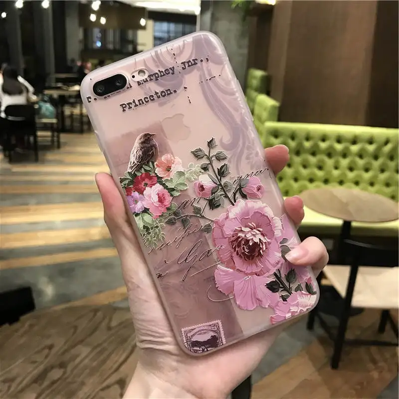 Новый китайский стиль для Iphone 6 6s 7 8P X Xs Xr Max вышивка силиконовый анти-осенний Чехол