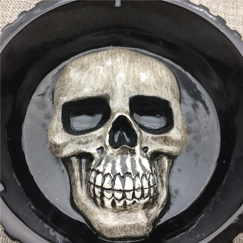 M R.K золотисто черный креативный Модный стильный полимерный череп большие